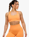 BRASSIERE CROSSED BACK SEAMLESS - APRICOT