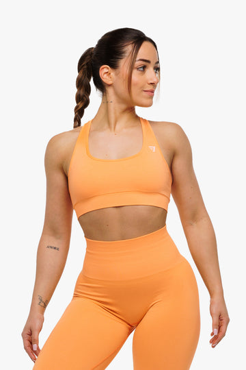 BRASSIERE CROSSED BACK SEAMLESS - APRICOT