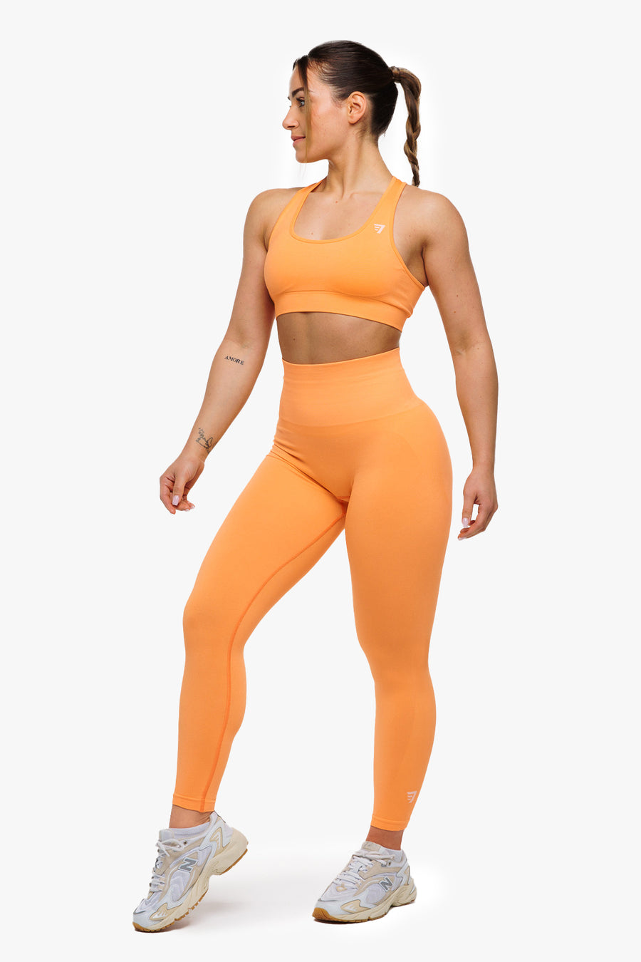 BRASSIERE CROSSED BACK SEAMLESS - APRICOT