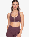 BRASSIÈRE ZIP TECH SMOOTH-FIT - GRAPE