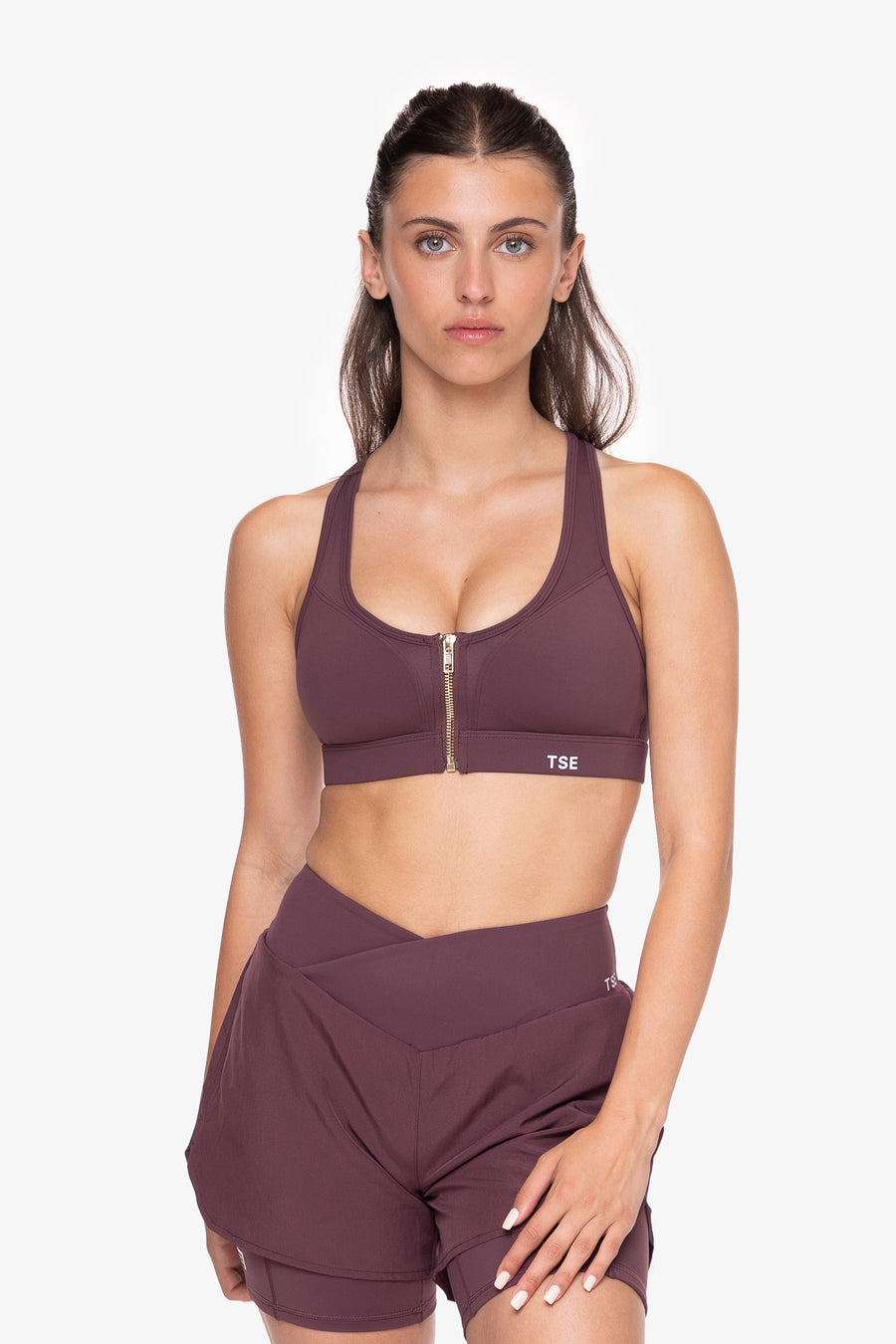 BRASSIERE ZIP TECH - GRAPE