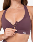 BRASSIERE ZIP TECH - GRAPE