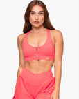 BRASSIERE ZIP TECH - PAPAYA