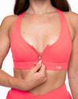 BRASSIERE ZIP TECH - PAPAYA