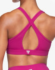 BRASSIERE ZIP TECH - RASPBERRY