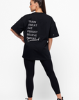 T-SHIRT OVERSIZE FITCLUB - NOIR