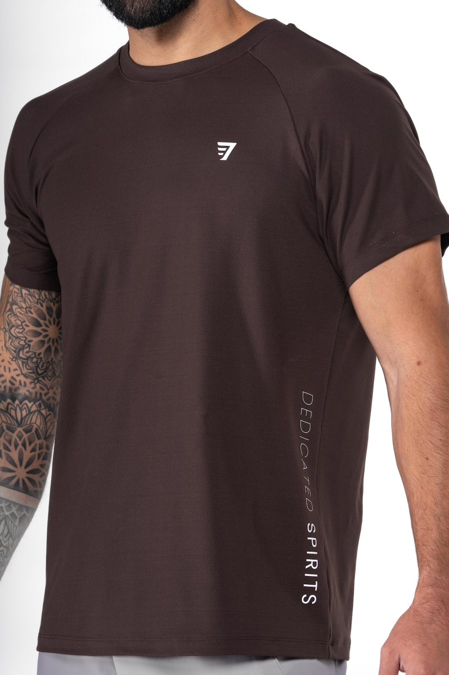 T-SHIRT RAGLAN PERFORMANCE - COFFEE