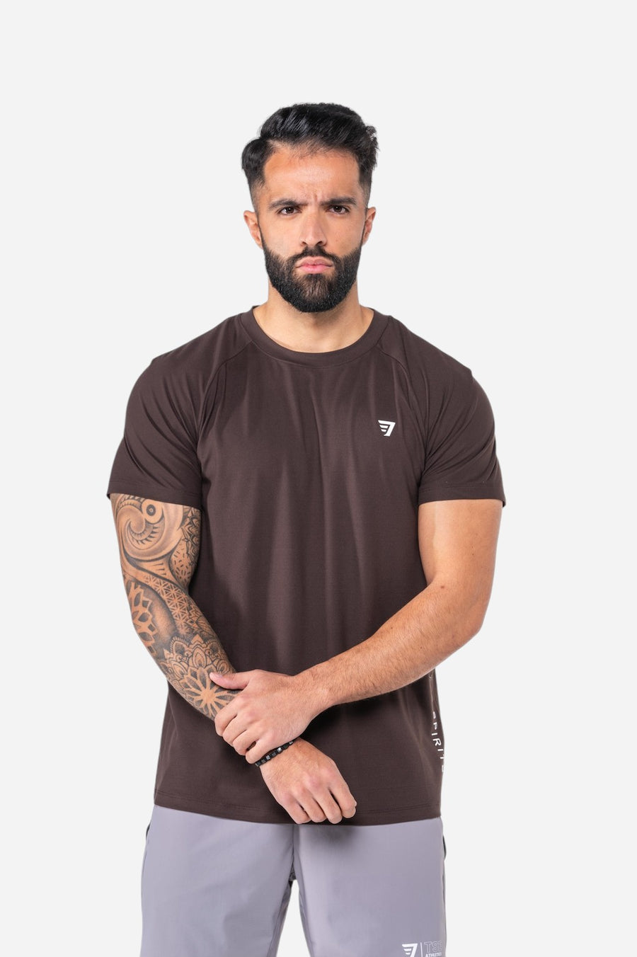 T-SHIRT RAGLAN PERFORMANCE - COFFEE