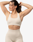 BRASSIÈRE CROSSED BACK SEAMLESS - OXYGEN