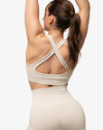 BRASSIÈRE CROSSED BACK SEAMLESS - OXYGEN