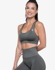 BRASSIÈRE CROSSED BACK SEAMLESS - GREY