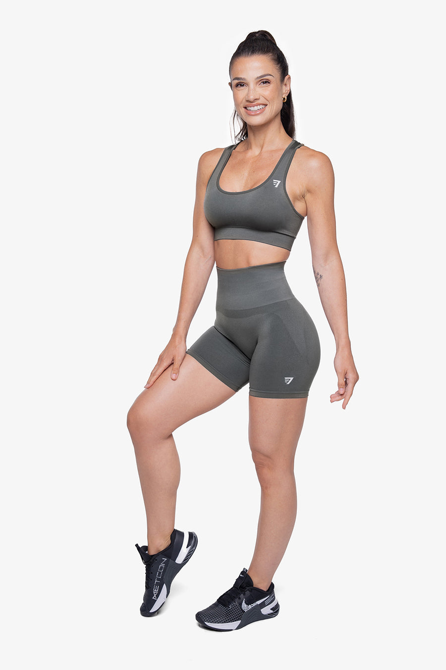 SHORT SCULPT HIGH RISE SEAMLESS - GREY