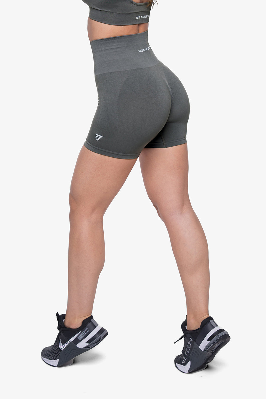 SHORT SCULPT HIGH RISE SEAMLESS - GREY