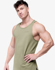 TANK ACTIVE TERRY - FROSTY GREEN