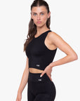 DÉBARDEUR POWER CROP SMOOTH-FIT - BLACK