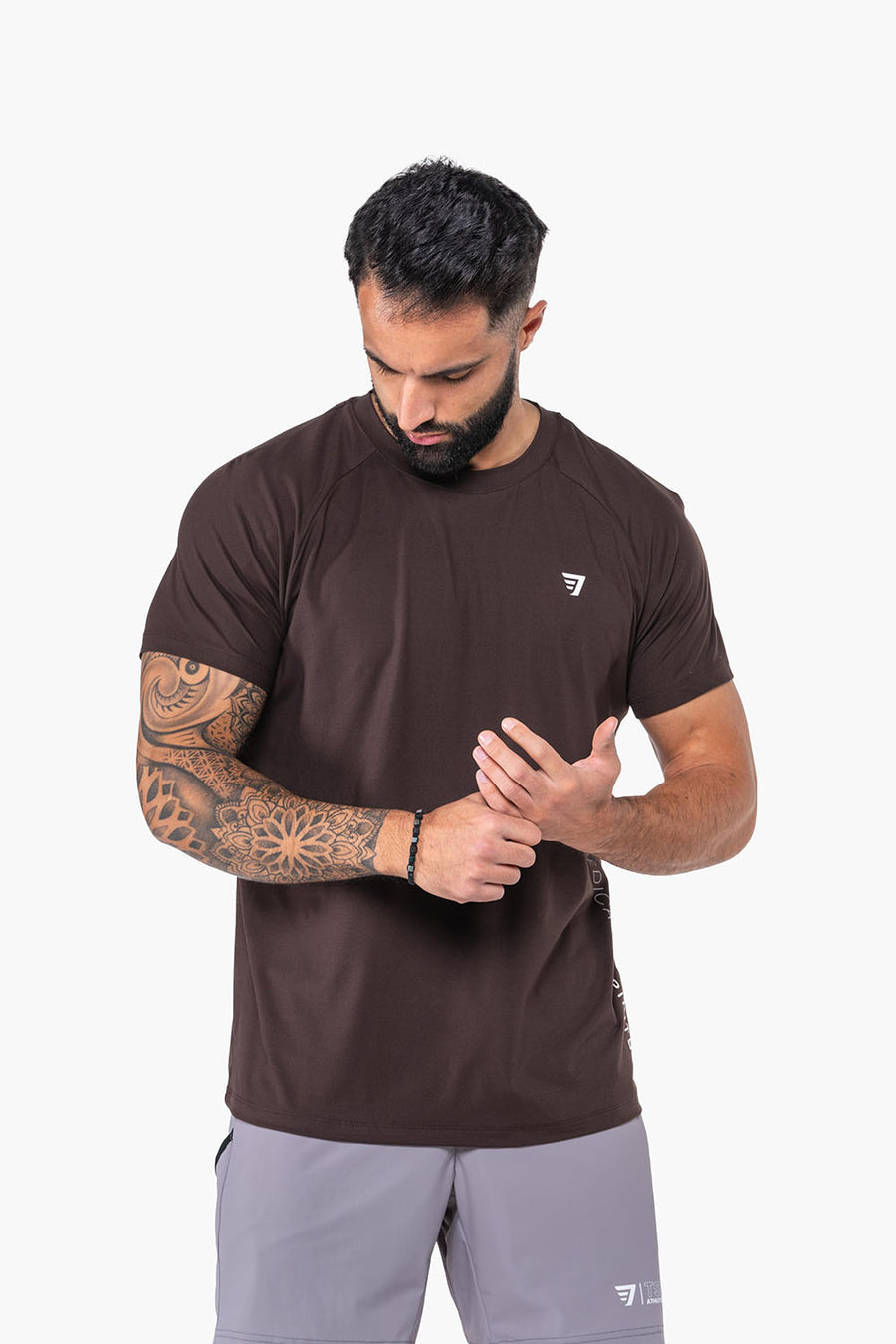 T-SHIRT RAGLAN PERFORMANCE - COFFEE