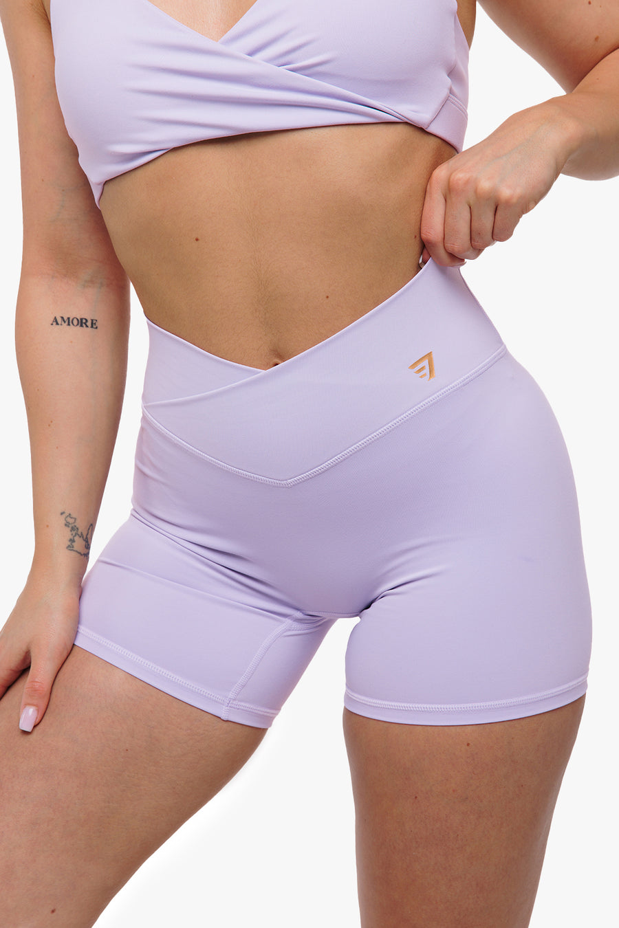 SHORT CROSSED POCKET - LILAC