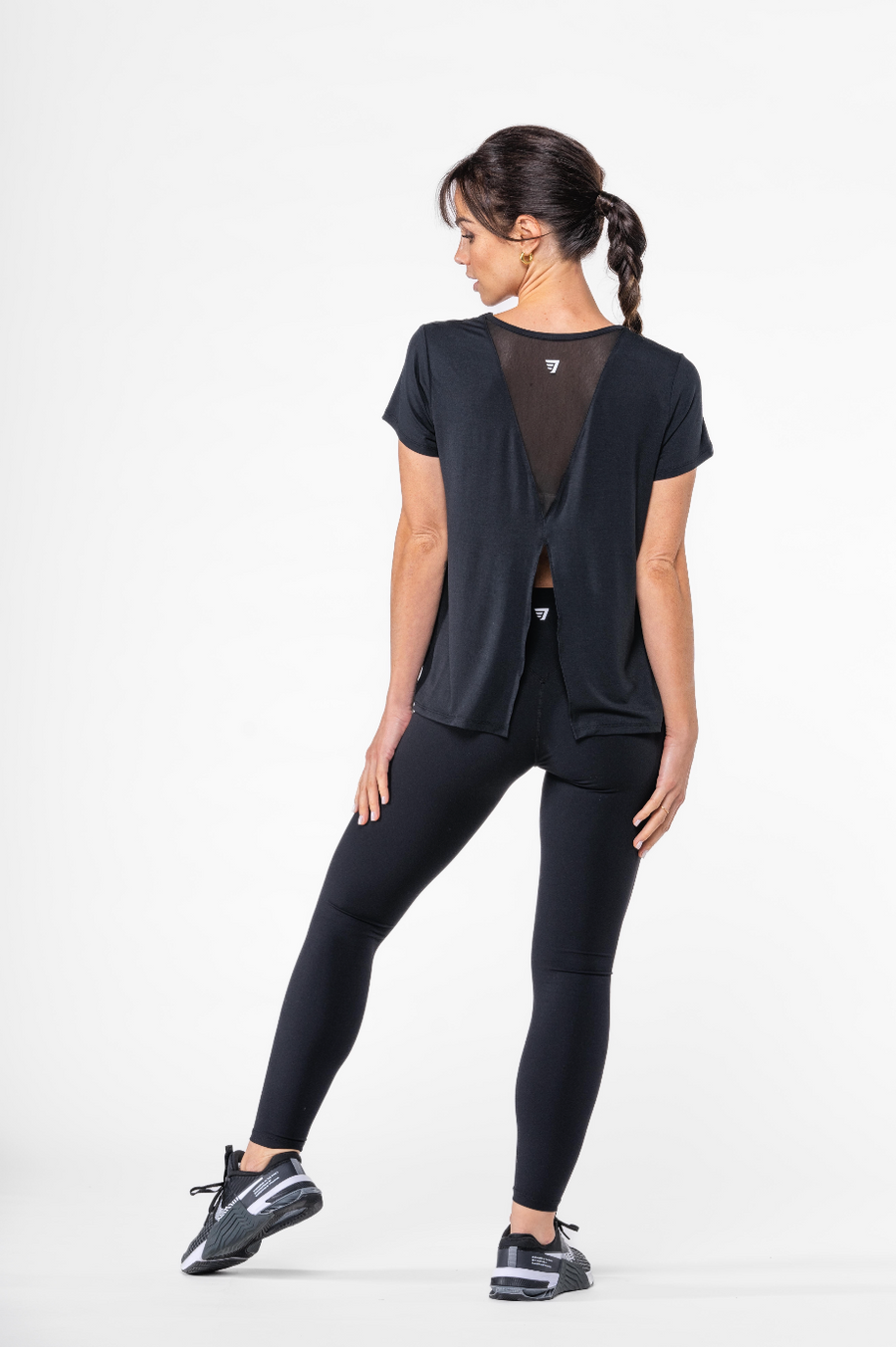 T-SHIRT RELAXED MESH - NOIR