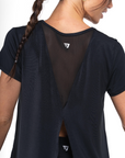 T-SHIRT RELAXED MESH - NOIR