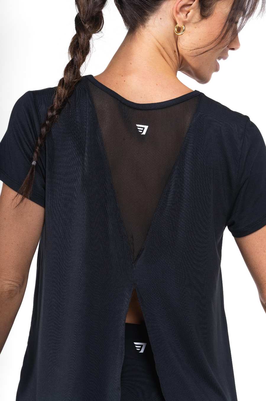 T-SHIRT RELAXED MESH - NOIR