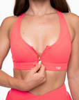 BRASSIÈRE ZIP TECH SMOOTH-FIT - PAPAYA