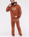 HOODIE LOOSE VARSITY H - CARAMEL