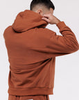 HOODIE LOOSE VARSITY H - CARAMEL