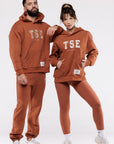 HOODIE LOOSE VARSITY - CARAMEL