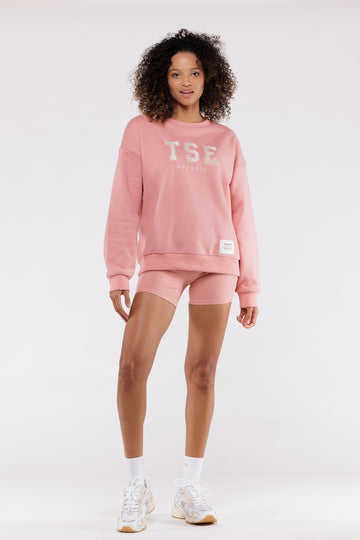 SWEATSHIRT LOOSE VARSITY - CHAMALLOW