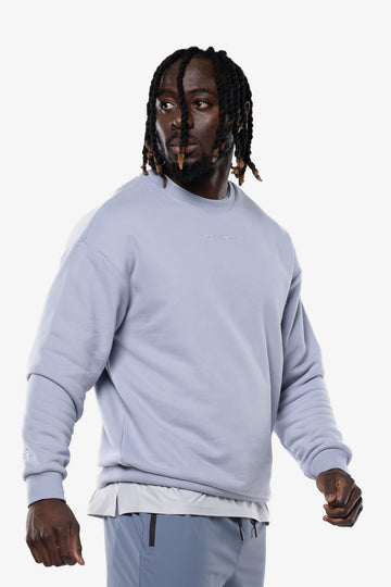 SWEATSHIRT LOOSE MINIMAL - DUSTY BLUE