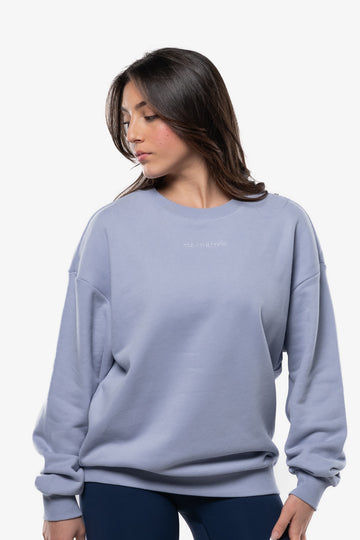 SWEAT MINIMAL OVERSIZED MANCHES LONGUES - DUSTY BLUE