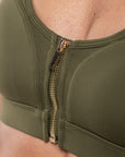 BRASSIERE ZIP TECH - KAKI