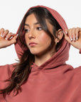 HOODIE LOOSE MINIMAL - TERRACOTTA