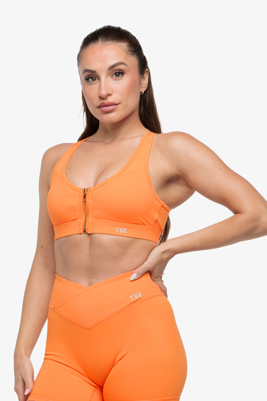 BRASSIERE ZIP TECH - APRICOT