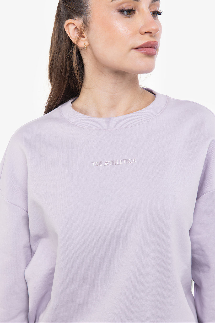 SWEAT MINIMAL OVERSIZED MANCHES LONGUES - LILAC