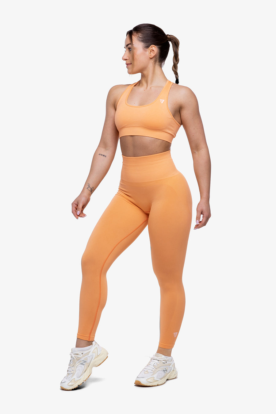 BRASSIERE CROSSED BACK SEAMLESS - APRICOT