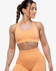 BRASSIERE CROSSED BACK SEAMLESS - APRICOT