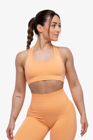 BRASSIERE CROSSED BACK SEAMLESS - APRICOT