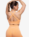 BRASSIERE CROSSED BACK SEAMLESS - APRICOT