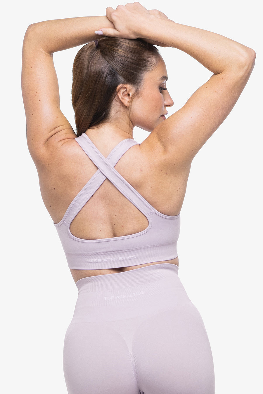 BRASSIERE CROSSED BACK SEAMLESS - LILAC