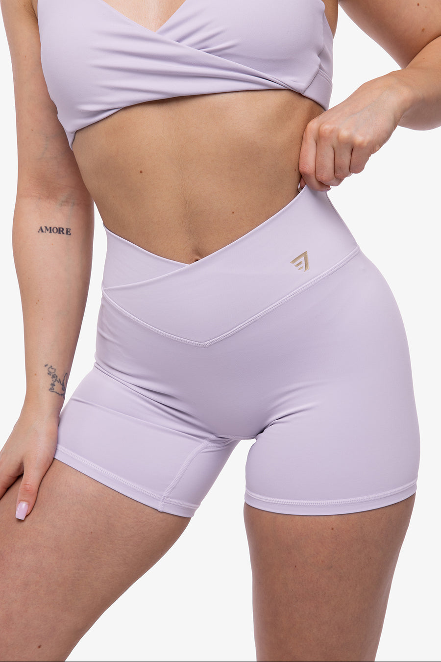 SHORT CROSSED POCKET - LILAC